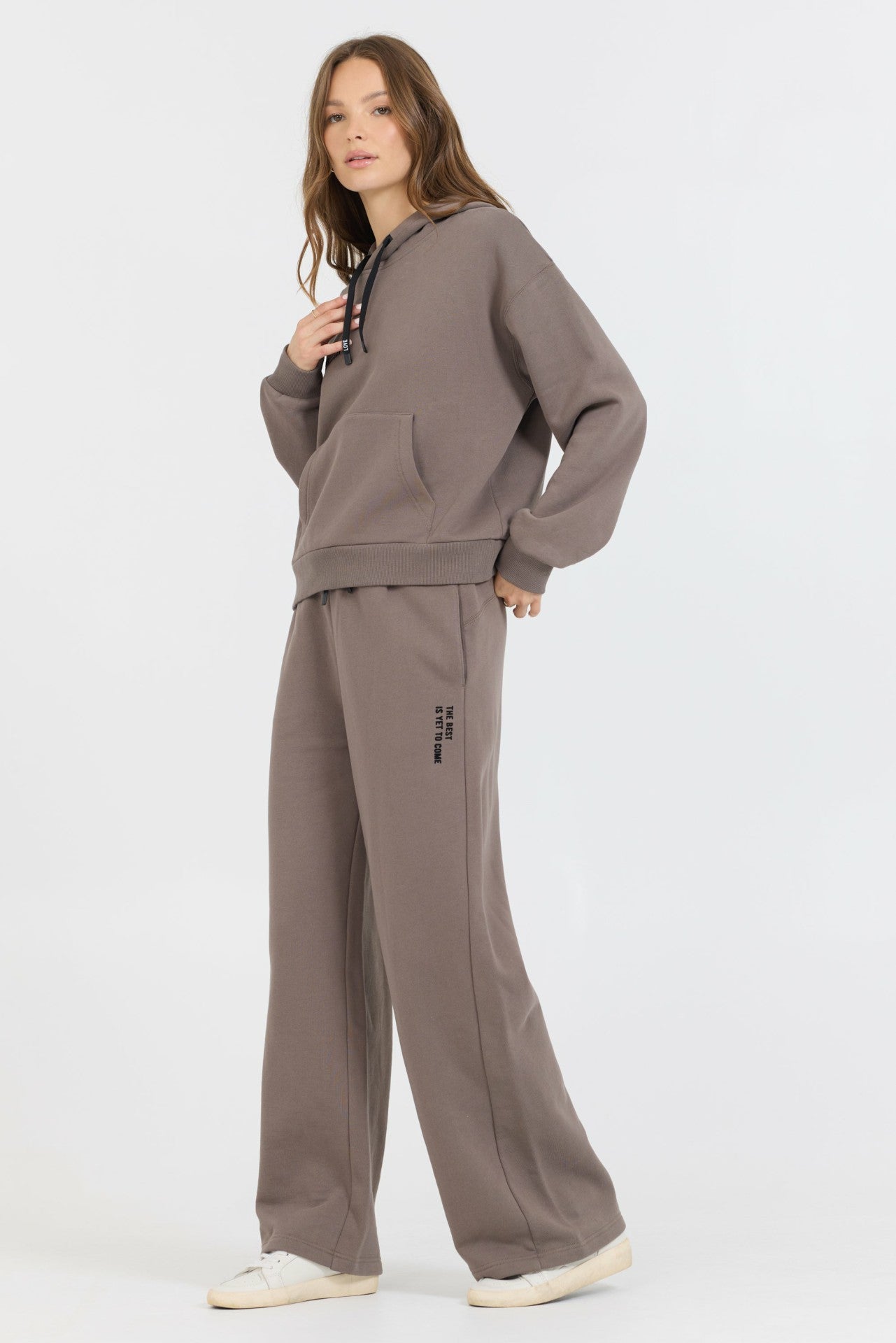 Taupe Grey Pant + Hoodie 2-Piece Set | Vintage Havana Clothing
