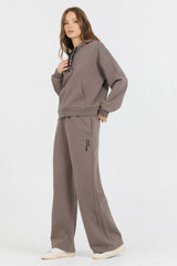 Taupe Grey Pant + Hoodie 2-Piece Set | Vintage Havana Clothing