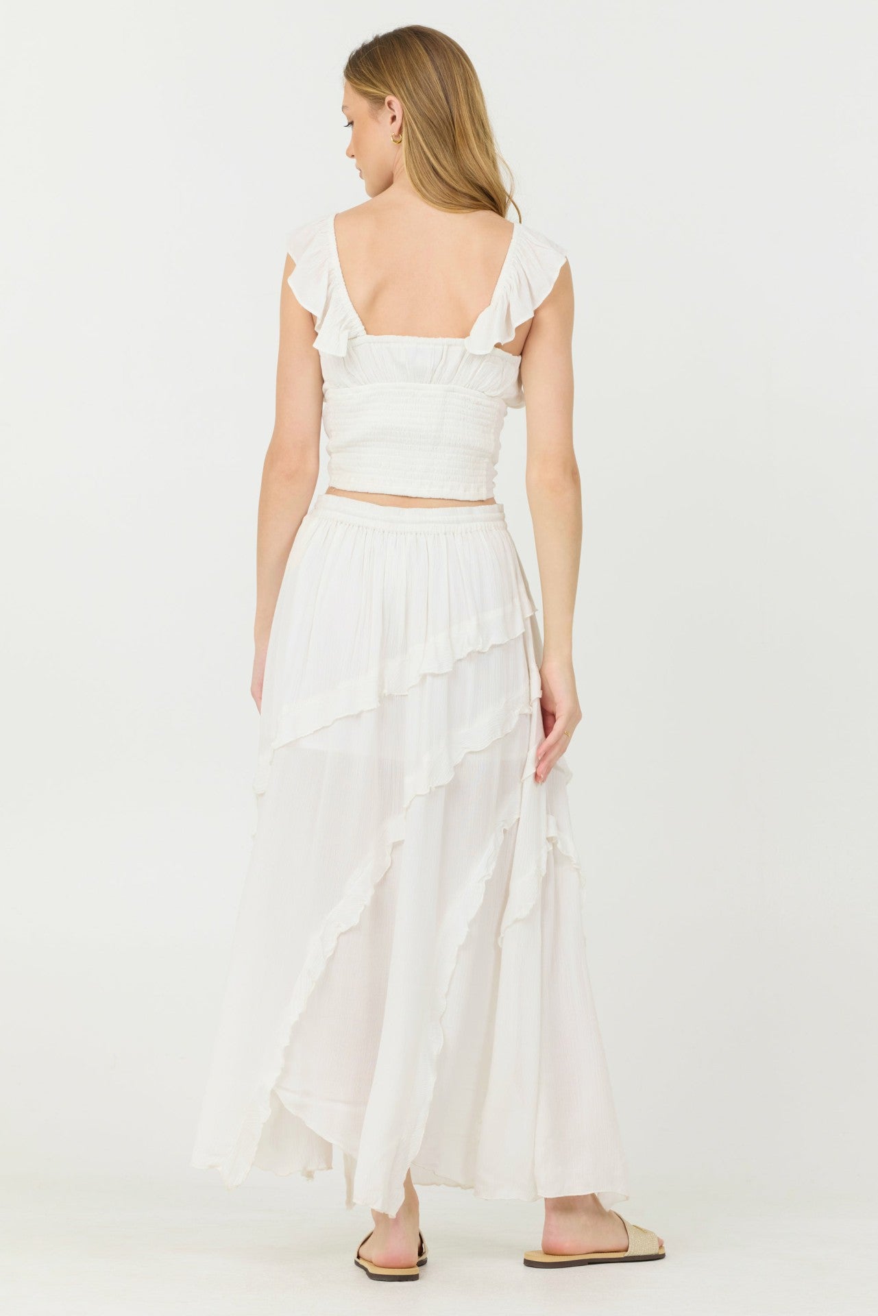 Clean White Top + Skirt 2-Piece Set | Vintage Havana Clothing
