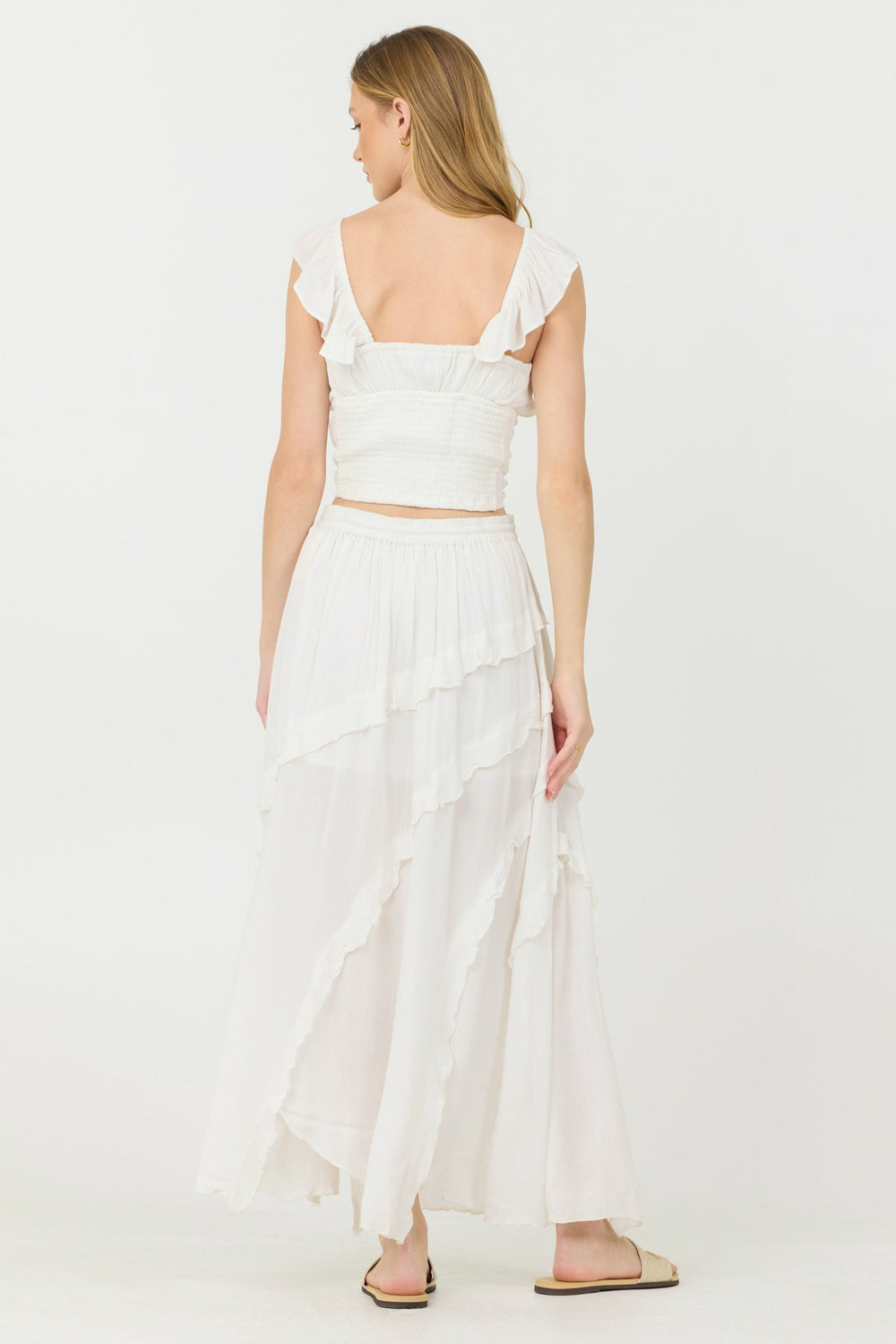 Clean White Top + Skirt 2-Piece Set | Vintage Havana Clothing