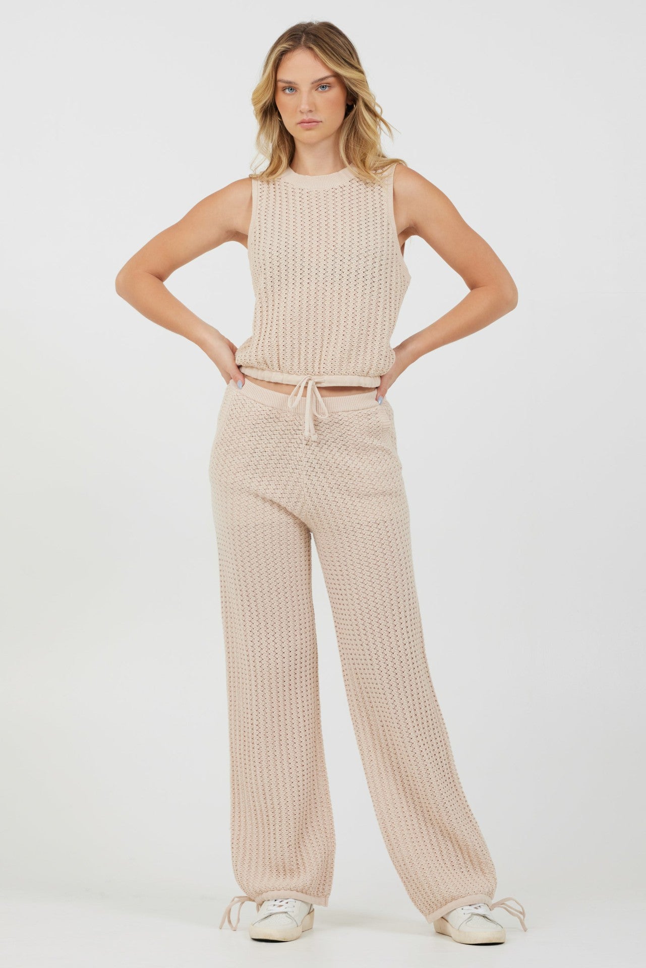 Bali Beige Pants + Tank 2-Piece Set | Vintage Havana Clothing