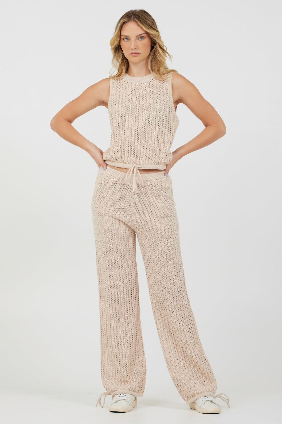 Bali Beige Pants + Tank 2-Piece Set | Vintage Havana Clothing