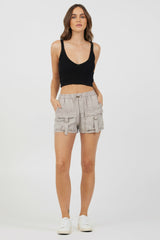 Khaki Tencel Shorts + Blazer 2-Piece Set | Vintage Havana Clothing