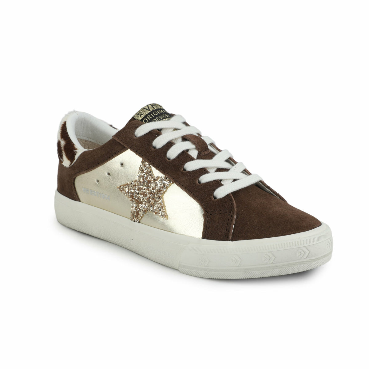 GRANDE - BROWN SUEDE/GOLD FOIL | Vintage Havana Shoes