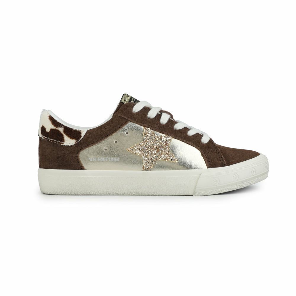 GRANDE - BROWN SUEDE/GOLD FOIL | Vintage Havana Shoes