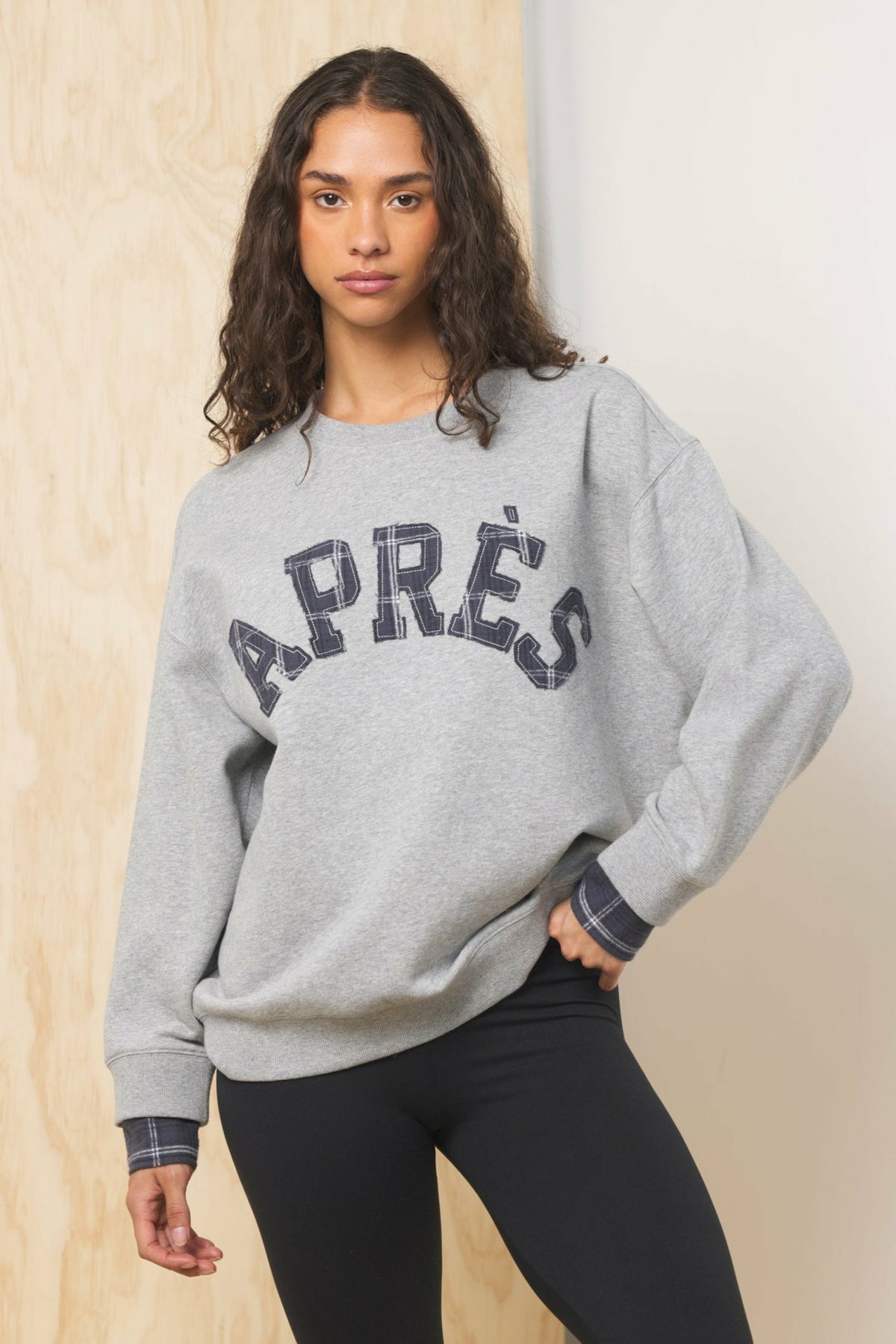 Apres Applique French Terry Crewneck | Vintage Havana Clothing