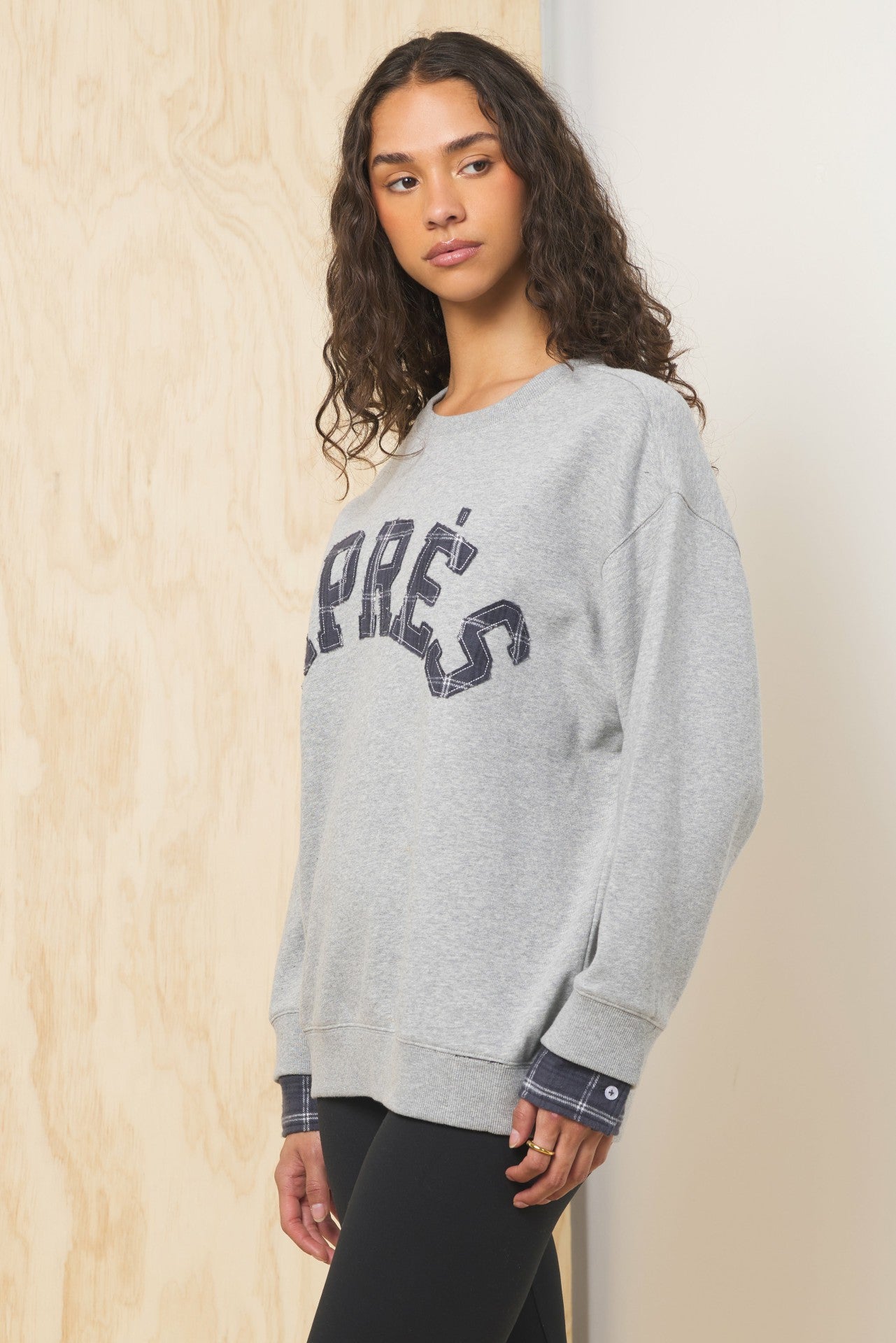 Apres Applique French Terry Crewneck | Vintage Havana Clothing
