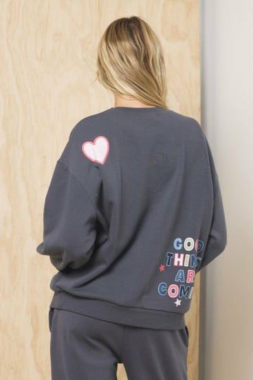 Printed Surf Wash Crew w/ Patches | Vintage Havana Clothing