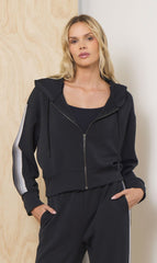Striped Cloud Fleece Zip Up | Vintage Havana Clothing