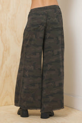 Tencel Wide Leg Pant - Camo | Vintage Havana Clothing