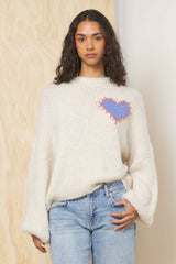 Jacquard Heart Sweater | Vintage Havana Clothing