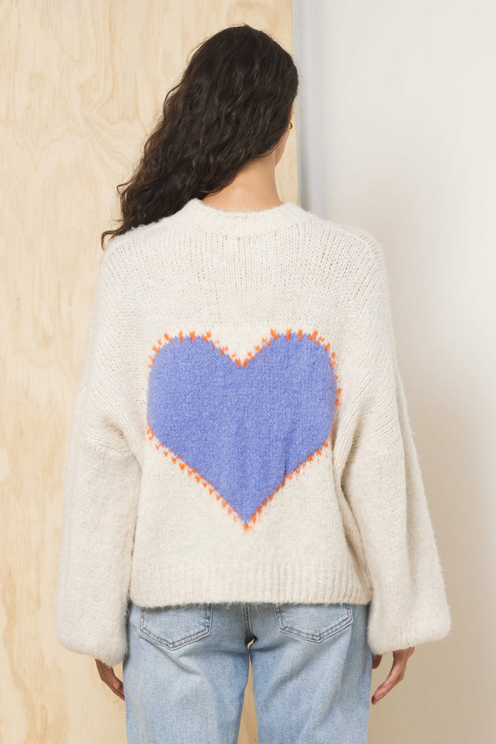 Jacquard Heart Sweater | Vintage Havana Clothing