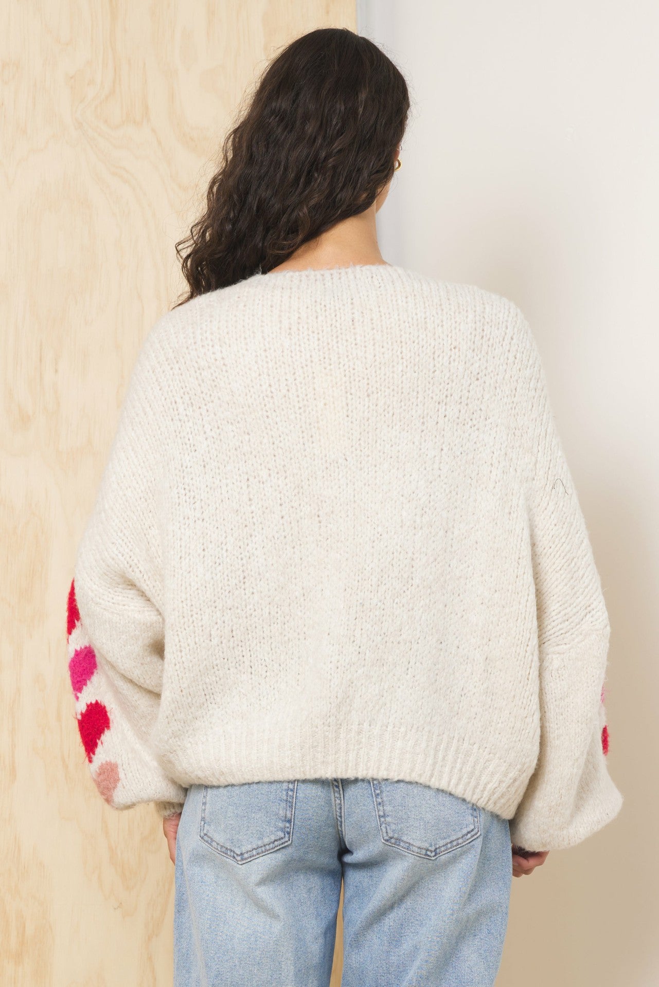Heart Jacquard Cardigan | Vintage Havana Clothing