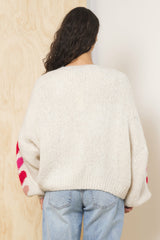 Heart Jacquard Cardigan | Vintage Havana Clothing