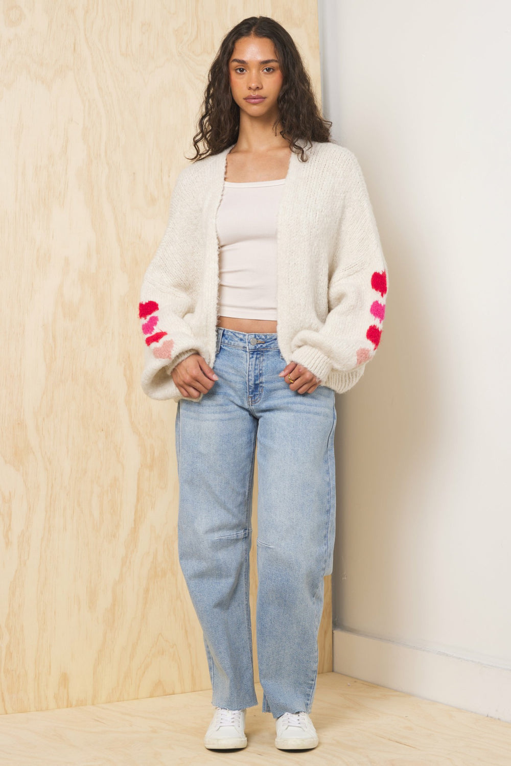 Heart Jacquard Cardigan | Vintage Havana Clothing
