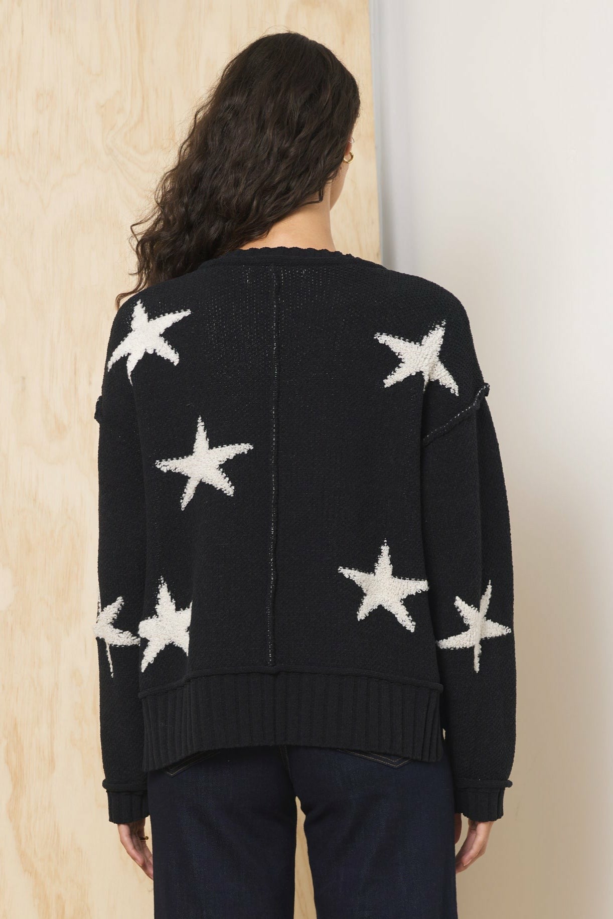 Jacquard Knit Star Sweater | Vintage Havana Clothing